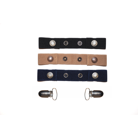 Dapper Snappers Baby & Toddler Belt (Boys 3 Pack with Clips)